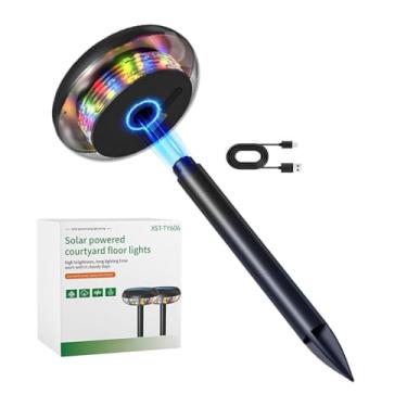 Imagem de Luzes Solares,Impermeável 3 Modos Iluminação Ambiente - Luzes Solares Com Estacas Para Solo,Para Jardim Quintal Pátio Relvado Caminho Decoração Festa Natal