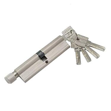 Imagem de Cilindro de fechadura de porta, trava de barril de porta, cilindro de segurança central de porta cilindro de bloqueio de assimetria plástico aço liga de alumínio fechadura excêntrica para porta núcleo