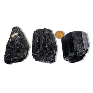 Imagem de Turmalina Preta Natural - Pedra de 200 a 250g - Média 7cm - Tipo B - A