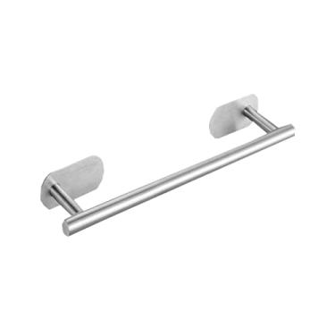 Imagem de Toalheiros, toalheiro de parede de aço inoxidável com boa estabilidade, barra de toalha multifuncional prática, cabide de toalha resistente e limpável/prata/a