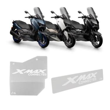 Imagem de Kit Protetor Motor E Divisória Pequena Transparente Xmax 250 - Jaspe A