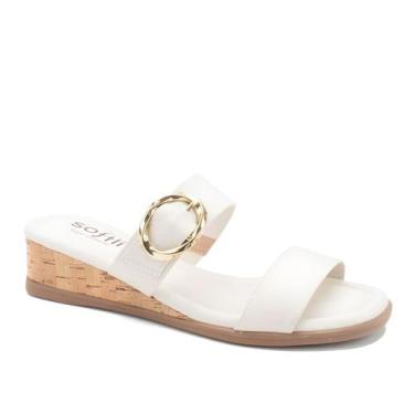 Imagem de Sandália ortopédica feminina softli sua cia tamanco anabela, New off w