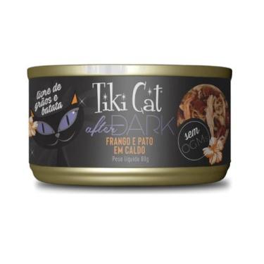 Imagem de Ração Úmida Tiki Cat After Dark Frango e Pato em Caldo 80G