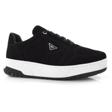 Imagem de Tênis Casual Feminino Via Marte 042-008-01, Preto, 36