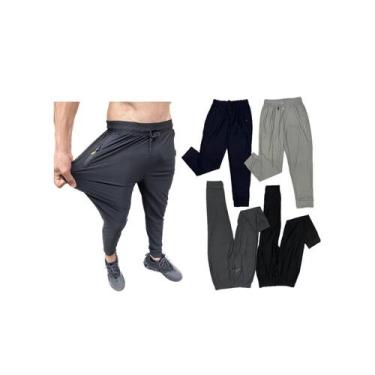 Imagem de Kit Com 4 Calças Esportivas De Seda Gelada Dryfit  Esporte! - SPORTS, 