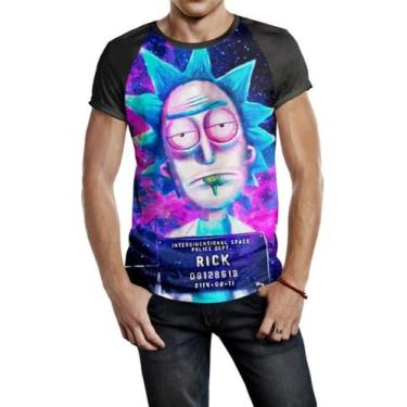 Imagem de Camiseta Raglan Masculina Rick And Morty Fuck You Ref:43 - smoke, Pret