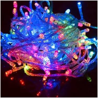 Imagem de Kit 5 Ou 3 Caixa 10M Pisca 100 Leds 110V 8 Funções Fio Transparente Ou Verde Natalino(3 Caixa COLORIDO,Verde)