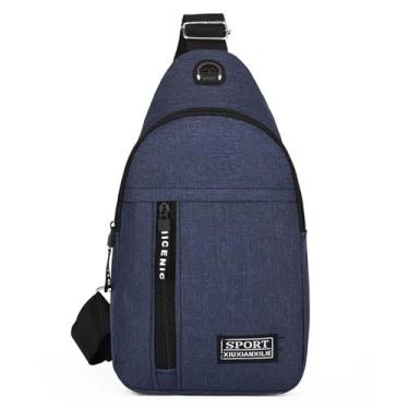 Imagem de Mochila tiracolo masculina clássica pequena para viagens, trilhas, atividades ao ar livre, mochila NSDJB01
