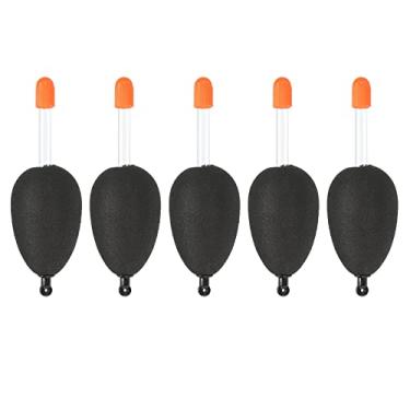 Imagem de Boia de pesca de 14 g, pacote com 5 boias de pesca em EVA para pesca em água salgada em água doce, preta
