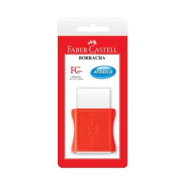 Imagem de Borracha Faber-Castell Max Branca Capa Plástica Vermelha - Faber Caste
