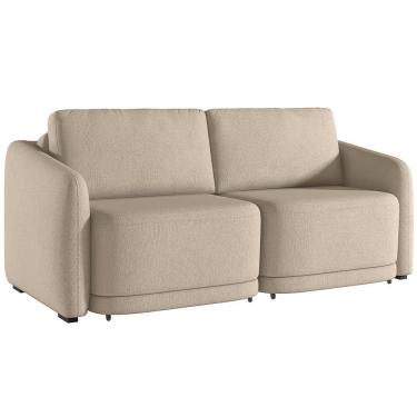 Imagem de Sofá Cama Para Sala De Estar 2 Lugares 176cm Montserrat K01 Linho Bege - Lyam Decor