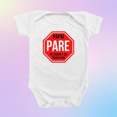Imagem de Monibeni Body de Bebê Roupinha Presente Menino Menina Papai Pare de Ba