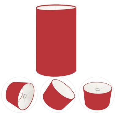 Imagem de Cúpula Abajur Cilíndrica Cp-8002 Ø13x30cm Bordô - Vivare
