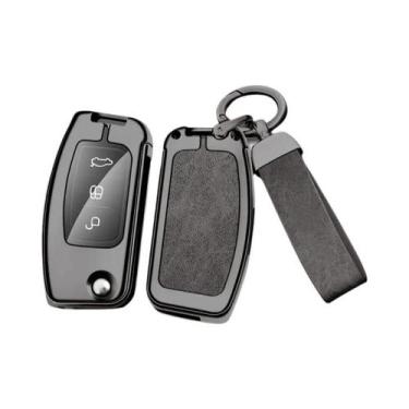 Imagem de Capa Protetora De Chave De Carro Em Couro E Metal Para Fiesta Focus Ec