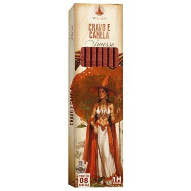 Imagem de Incenso Linha Mística 0% Carvão Cravo E Canela Com 8 Varetas