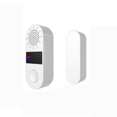 Imagem de Sensor magnético de janela de porta WiFi com alarme Tuya White - yiwei