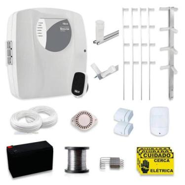 Imagem de Kit Cerca Elétrica com Alarme Genno 50 Metros 3 Sensores