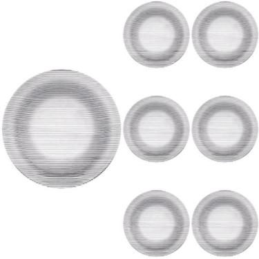 Imagem de Jogo Prato Redondo Raso Duralex 23cm Diamante Refeição 6 Un - NADIR FI