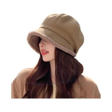 Imagem de Boina de Veludo Feminina para Inverno - Chapéu Retro Octogonal, 56cm-5