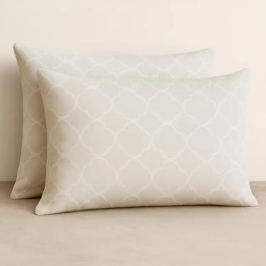 Imagem de Kit 2 Fronhas Avulsas Estampadas Para Travesseiro Malha 100% Algodão Toque Macio Com Zíper Hotel Pousada (Modelo 7, 70x50 cm)