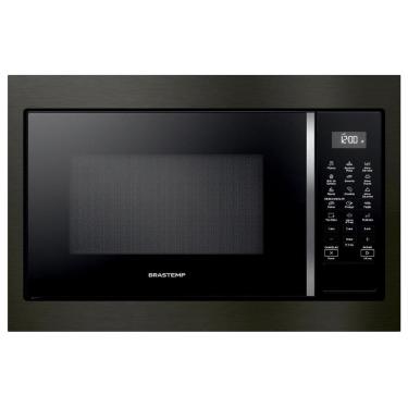 Imagem de Micro-ondas de Embutir Brastemp Eclipse Collection com 32 Litros de Capacidade Black Inox - BM146AP