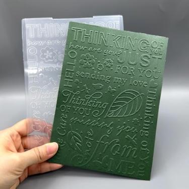 Imagem de Pasta de plástico em relevo 3D, textura de saudações e bênçãos, 12 x 18 cm para fazer cartões, faça você mesmo, scrapbook, papel, artesanato, artesanato, scrapbook, artes, decoração