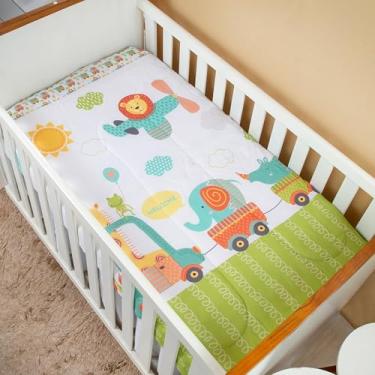 Imagem de Edredom Infantil para Berço Carrinhos no Safari 145 cm