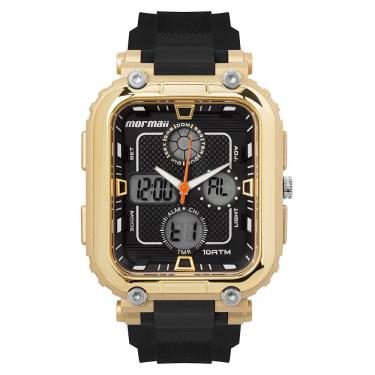 Imagem de Relógio Mormaii Masculino Anadigi Preto Dourado Mo24200a-8p