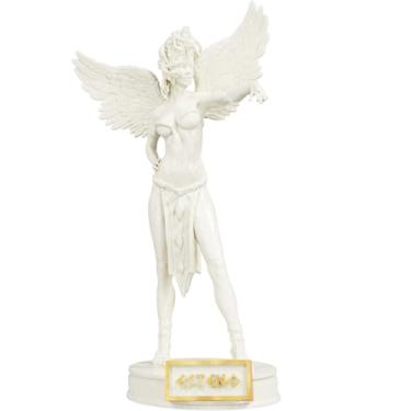 Imagem de Estátua Esteno Mitologia Grega Estatueta - Górgona - Versão Alada (Cor Mármore Dourado)