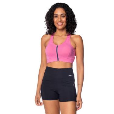 Imagem de Top Feminino Estilo do Corpo com Zíper Pink, Pink, G