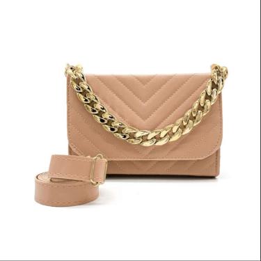 Imagem de Bolsa Clutch Festa Haldrys Detalhes Alça Dourada Fixa e Alça Removivel