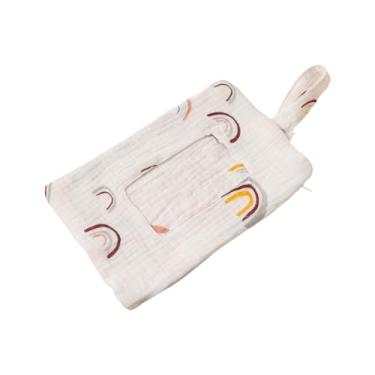 Imagem de KMGDM Porta-lenços umedecidos portátil para bebês, bolsa de armazenamento, recipiente de camada dupla, estojo de viagem para fraldas
