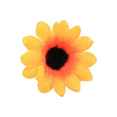 Imagem de Generic Cabeças de Flores Artificiais de Margarida Gerbera, Decorações de Festa de Casamento, Artesanato Em Tecido, 100 Peças, 11 Cores para Projetos Diy (#2Girassol Amarelo)