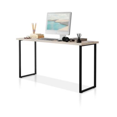 Imagem de Escrivaninha Mesa Office Estilo Industrial 120cm Klm Store Preto Com Off White