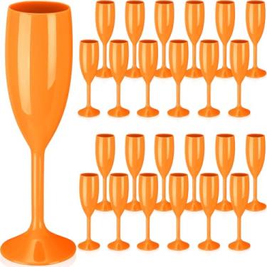 Imagem de Maxcheck 24 peças de taças de champanhe, taças de champanhe, taças de champanhe, taças de vinho de plástico de 170 g para casamento, despedida de solteira, chá de panela, festa de aniversário de