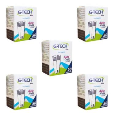 Imagem de Kit Tiras Reagentes Medir Glicose G Tech Vita - 250 unidades - Medihos