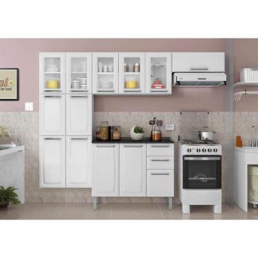 Imagem de Cozinha Completa Branca em Aço 4 Peças Luce com 5 Vidros