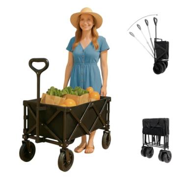 Imagem de Carrinho Dobrável Multiuso 150L – Resistente até 120kg | Ideal para Feira, Praia, Camping, Ferramentas e Pets | Leve, Compacto e Fácil de Guardar