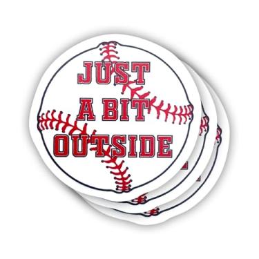 Imagem de (3 peças) Adesivo Just A Bit Outside com frases motivacionais sarcásticas com citação humorística decalque de vinil para Kindle, laptop, garrafa de água, capacete rígido de telefone, adesivo de