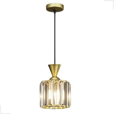 Imagem de Pendente Lustre De Teto Led Quarto Banheiro Dourado E Preto (Dourado)