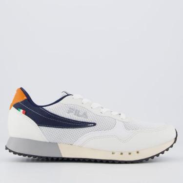 Imagem de Tênis Fila Euro Jogger Sport II Branco e Marinho, 43