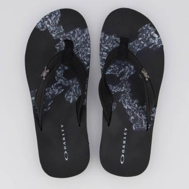 Imagem de Chinelo Oakley Zeal Skull Preto-Masculino