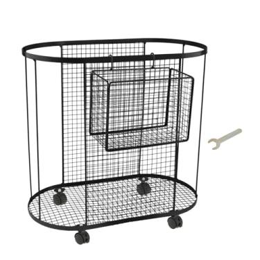 Imagem de Ｂｅｓｇａ Suporte para Armazenamento de Esteiras, Cesta para Equipamentos de Ginástica, Suporte para Armazenamento de Kettlebells E Halteres, Preto