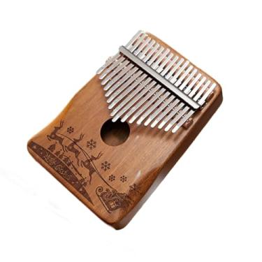 Imagem de Piano de polegar Kalimba portátil feito à mão com martelo de afinação para iniciantes (cor: 02)