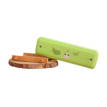 Imagem de Gaita profissional 10 furos Blues Harmonica C Key Phosphor Bronze Palhetas ABS (verde)