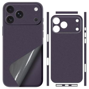 Imagem de SUKIDIOVQ Para iPhone 17 Pro Skin Wrap usando material 3M Acabamento metálico Precisão Cor-Matching Phone Sticker Film Vinyl Decal Glass Protector para a parte de trás