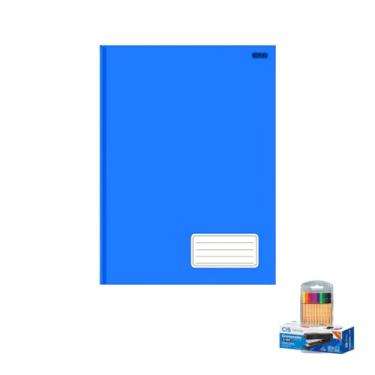 Imagem de Kit Caderno Brochurão Capa Dura 96 Folhas + Caneta Point 88 10 Cores + Grampeador Metallic C-15