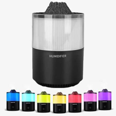 Imagem de Umidificador Luminaria Vulcao Climatizador Ar Purificador Aromaterapia