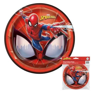 Imagem de Pratos de jantar de papel Marvel's Spider-Man – 8 peças (23 cm) – Pratos descartáveis ousados para aniversários temáticos de super-heróis, celebrações infantis e fácil limpeza da hora das refeições