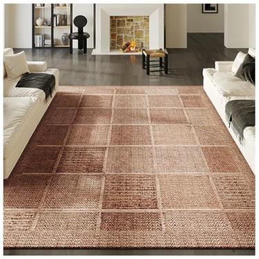 Imagem de SPXMQSS Tapete de sala de estar, tapete lavável de pilha baixa para quarto, antiderrapante resistente à sujeira para sala de estar, quarto, sala de jantar, escritório, estudo A 200 x 250 cm